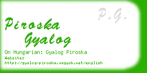 piroska gyalog business card